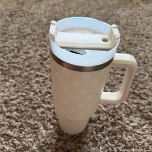 Altar'd State Cream Floral Thermos